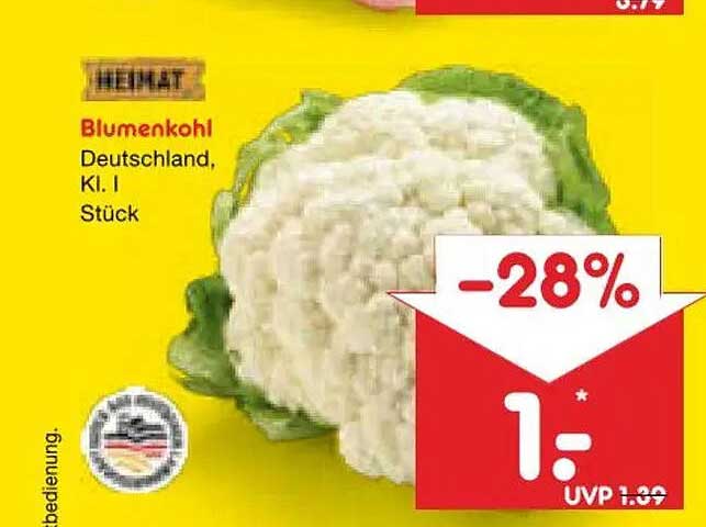 Blumenkohl Deutschland, Kl. I Stück