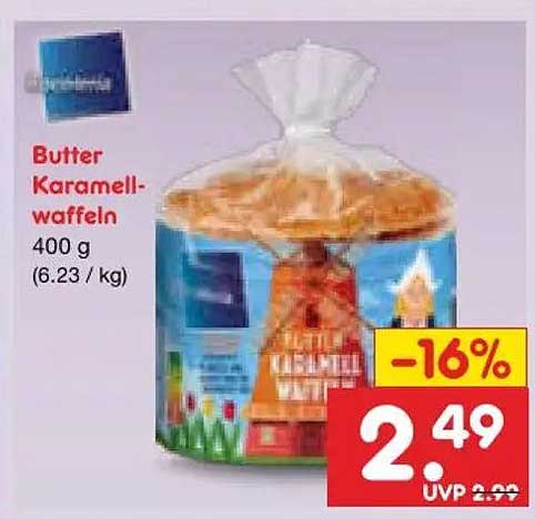 Butter Karamellwaffeln 400 g (6.23 / kg)