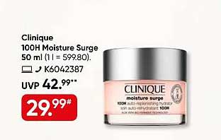 Clinique 100H Moisture Surge 50 ml (1 l = 599,80).