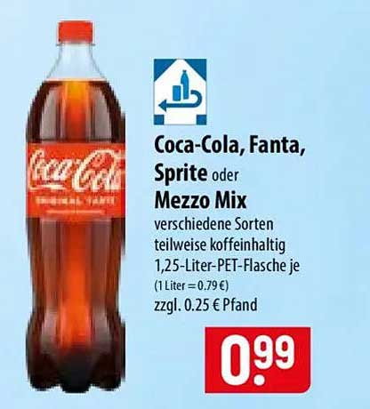 Coca-Cola, Fanta, Sprite oder Mezzo Mix