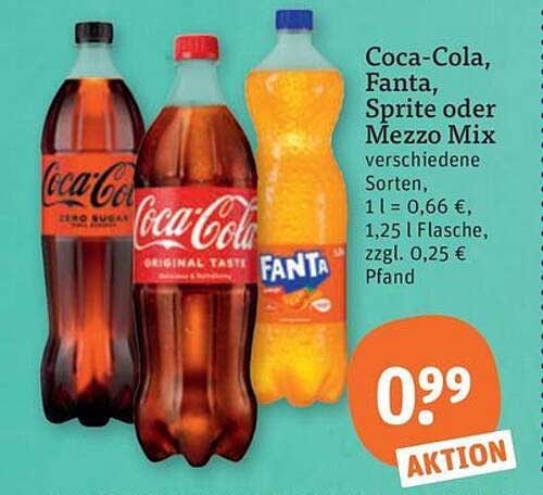 Coca-Cola, Fanta, Sprite oder Mezzo Mix