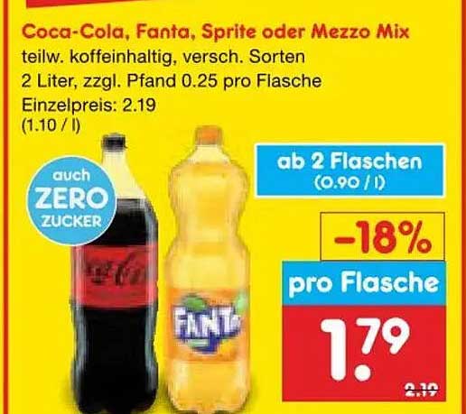 Coca-Cola, Fanta, Sprite oder Mezzo Mix