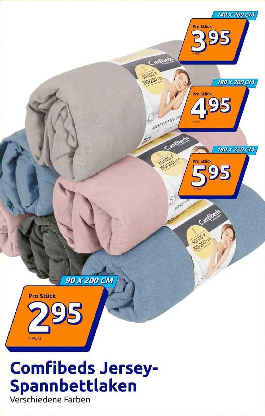 Comfibeds Jersey-Spannbettlaken Verschiedene Farben