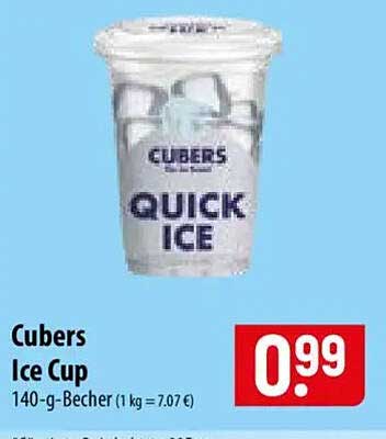 Cubers Ice Cup 140-g-Becher (1 kg = 7.07 €)