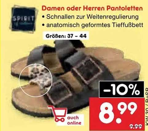 Damen oder Herren Pantoletten