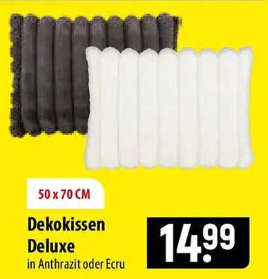 Dekokissen Deluxe in Anthrazit oder Ecru