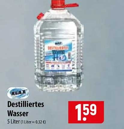 Destilliertes Wasser