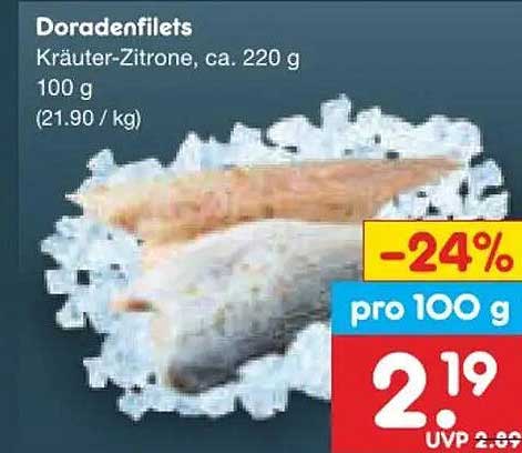 Doradenfilets Kräuter-Zitrone, ca. 220 g 100 g (21.90 / kg)