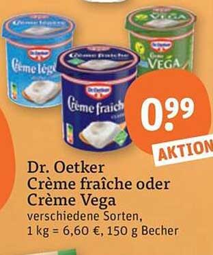 Dr. Oetker Crème fraîche oder Crème Vega