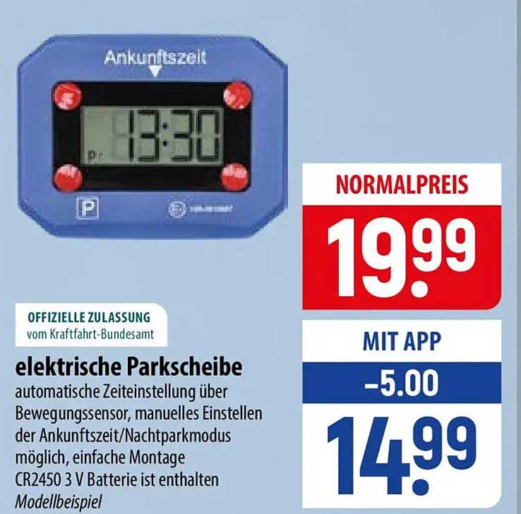 elektrische Parkscheibe