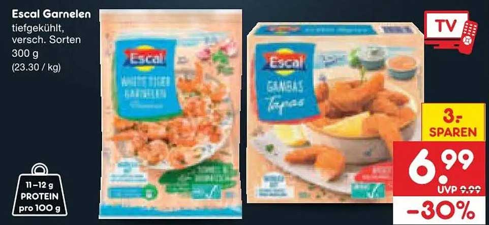 Escal Garnelen tiefgekühlt, versch. Sorten, 300 g