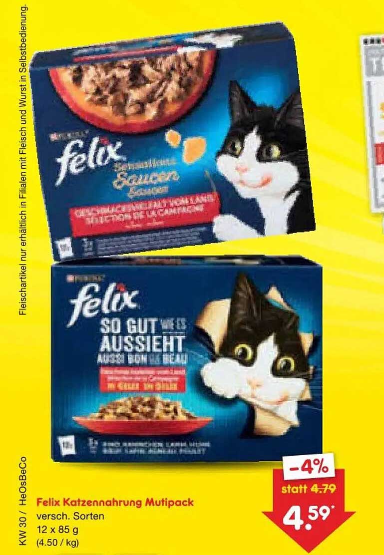 Felix Katzennahrung Multipack versch. Sorten 12 x 85 g