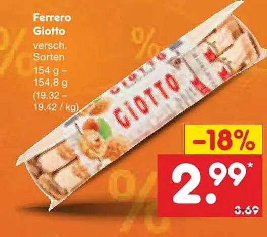 Ferrero Giotto versch. Sorten 154 g – 154,8 g