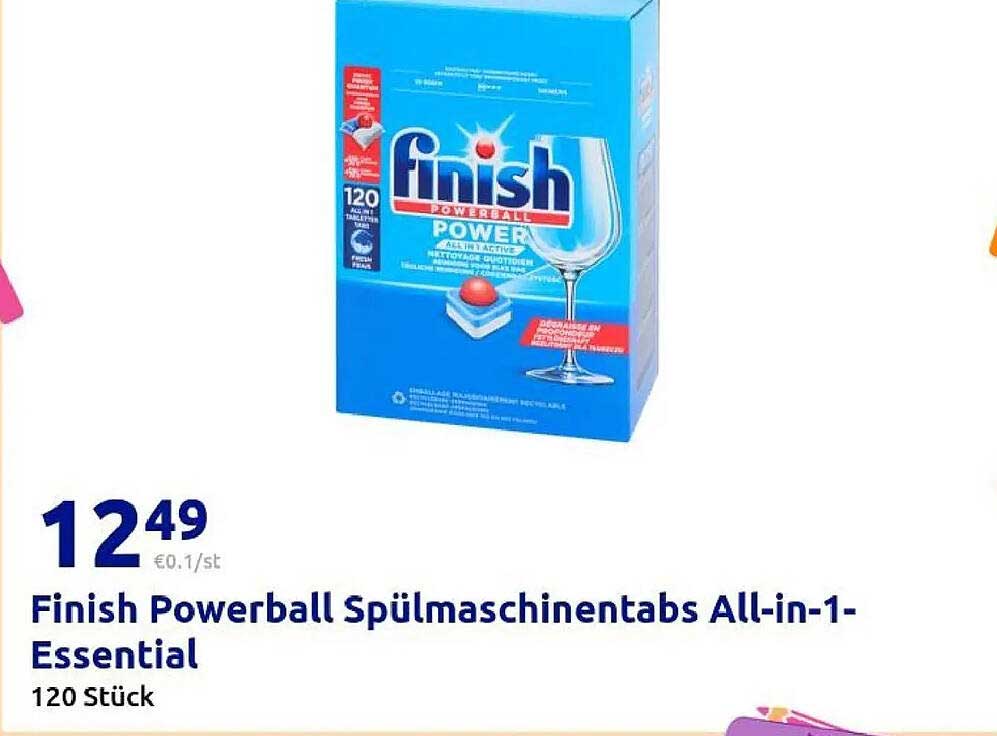 Finish Powerball Spülmaschinentabs All-in-1-Essential 120 Stück