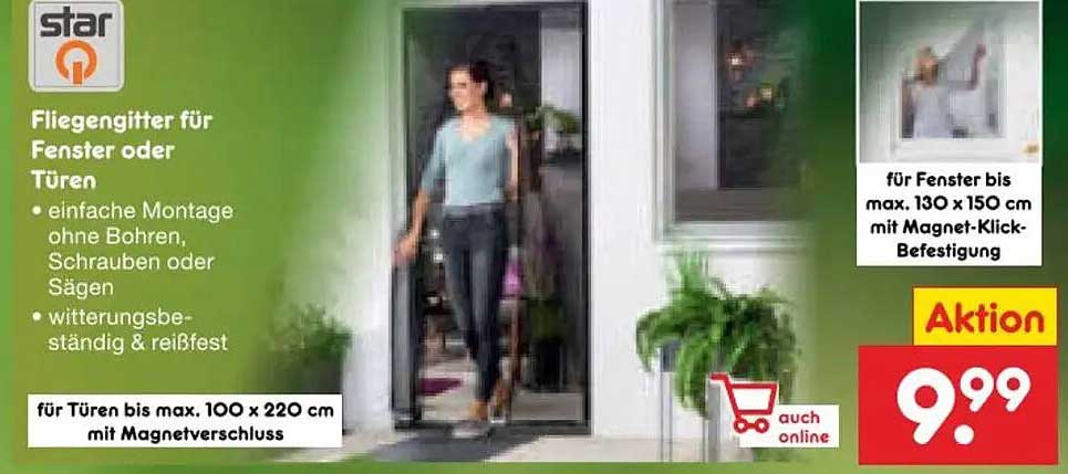 Fliegengitter für Fenster oder Türen