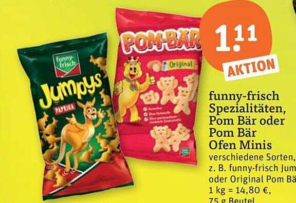 funny-frisch Spezialitäten, Pom Bär oder Pom Bär Ofen Minis