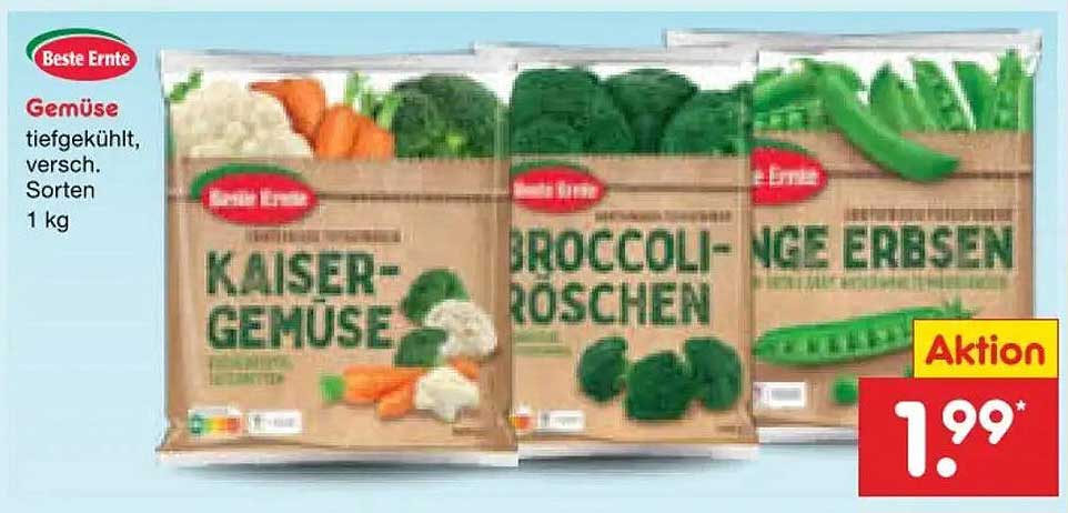 Gemüse tiefgekühlt, versch. Sorten 1 kg