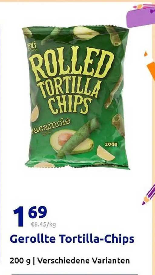 Gerollte Tortilla-Chips