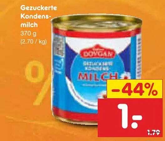 Gezuckerte Kondensmilch 370 g (2.70 / kg)