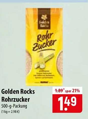 Golden Rocks Rohrzucker
