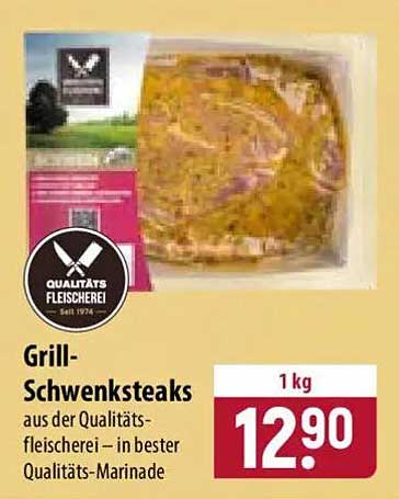 Grill-Schwenksteaks aus der Qualitätsfleischerei – in bester Qualitäts-Marinade
