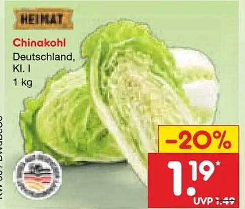 HEIMAT Chinakohl Deutschland, Kl. I 1 kg