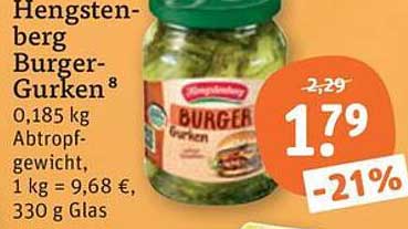 Hengstenberg Burger-Gurken