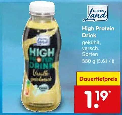 High Protein Drink gekühlt, versch. Sorten 330 g (3.61 / l)