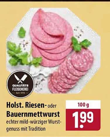Holst. Riesen- oder Bauernmettwurst
