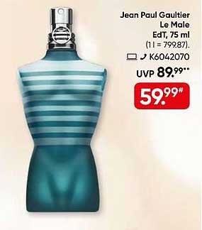 Jean Paul Gaultier Le Male EDT, 75 ml (1 l = 799,87) K6042070