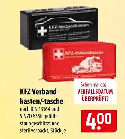 KFZ-Verbandkasten/-tasche