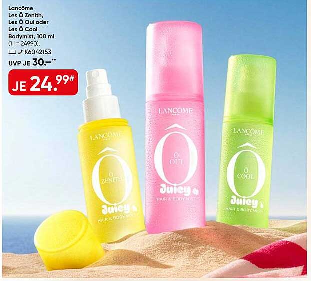 Lancôme Les Ô Zenith, Les Ô Oui oder Les Ô Cool Bodymist, 100 ml