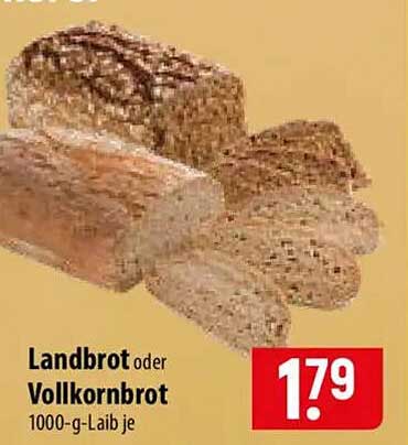 Landbrot oder Vollkornbrot