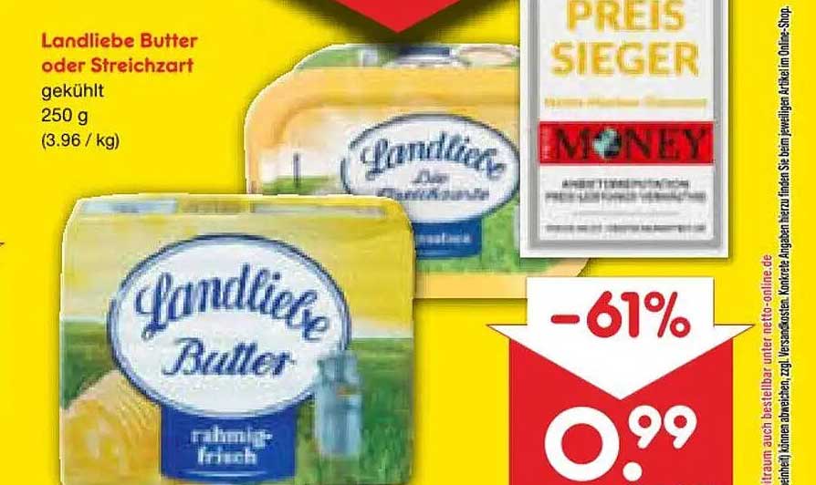 Landliebe Butter oder Streichzart