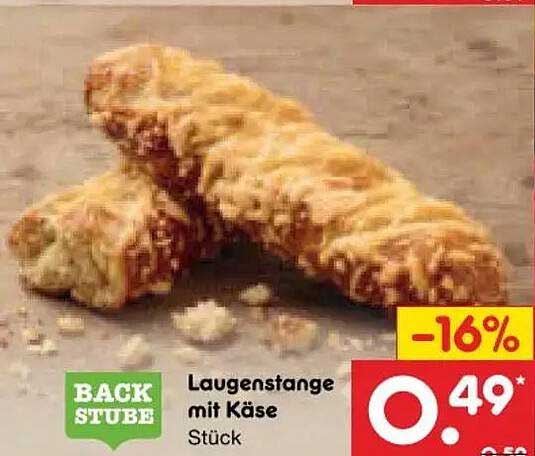 Laugenstange mit Käse Stück