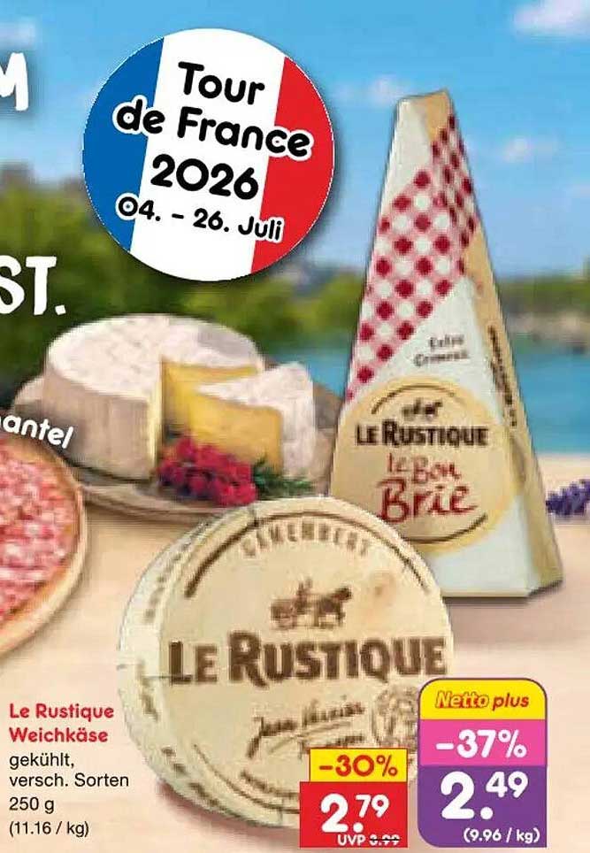 Le Rustique Weichkäse gekühlt, versch. Sorten 250 g (11.16 / kg)