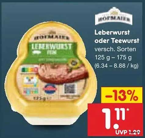 Leberwurst oder Teewurst