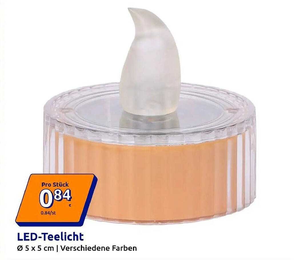 LED-Teelicht Ø 5 x 5 cm | Verschiedene Farben