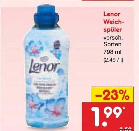 Lenor Weichspüler versch. Sorten 798 ml (2.49 / l)