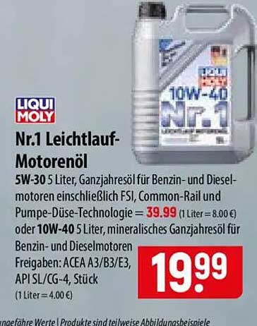 LIQUI MOLY Nr.1 Leichtlauf-Motorenöl