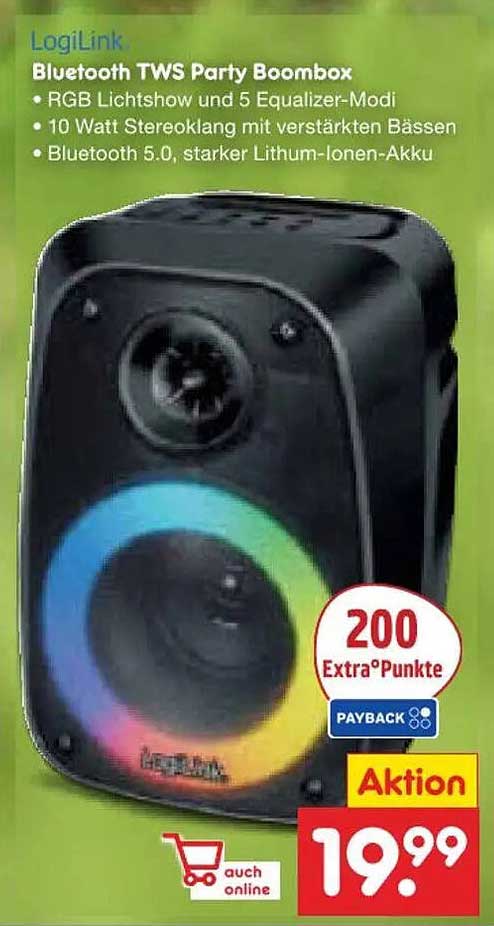 LogiLink Bluetooth TWS Party Boombox
