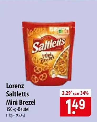 Lorenz Saltletts Mini Brezel 150-g-Beutel