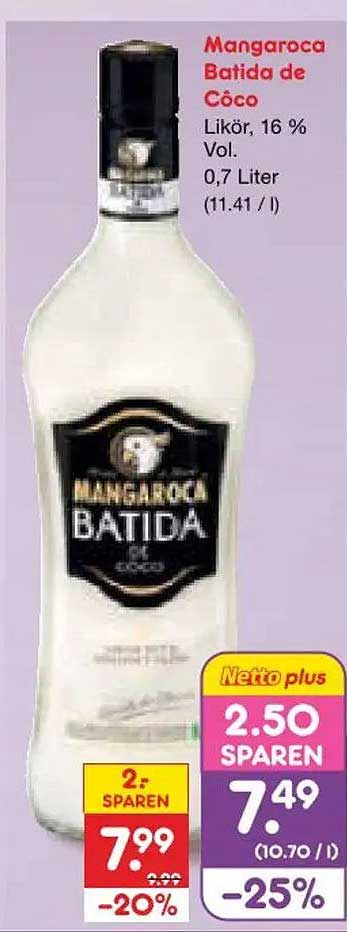 Mangaroca Batida de Côco