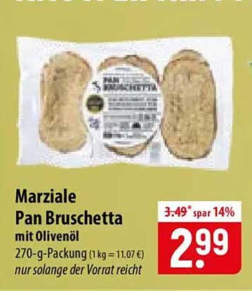 Marziale Pan Bruschetta mit Olivenöl
