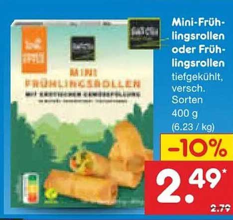Mini-Frühlingsrollen oder Frühlingsrollen tiefgekühlt, versch. Sorten 400 g