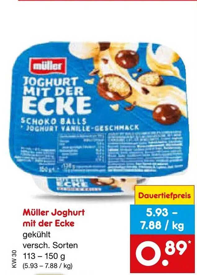 Müller Joghurt mit der Ecke