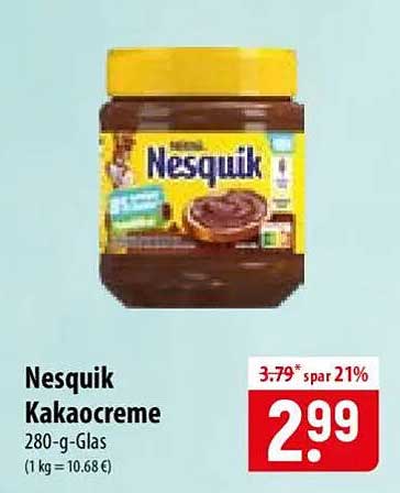 Nesquik Kakaocreme 280-g-Glas