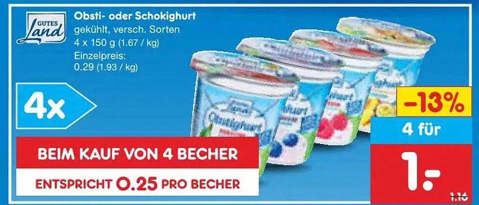 Obsti- oder Schokjoghurt