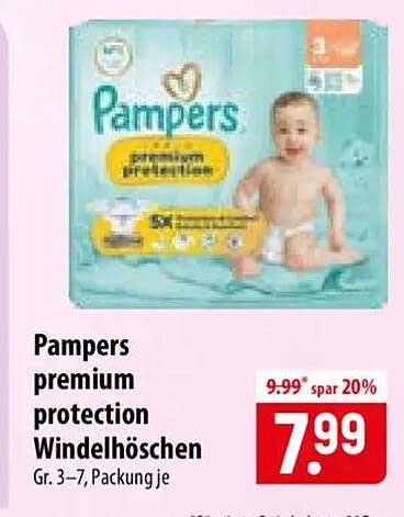Pampers premium protection Windelhöschen Gr. 3–7, Packung je