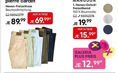 pierre cardin Herren-Freizeithose Baumwollmischung